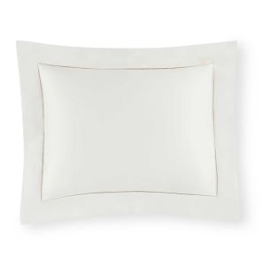 Giza 45 Sateen Ivory King Pillow sham by Sferra