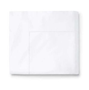 Giza 45 Sateen White Queen Flat Sheet by Sferra