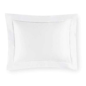 Giza 45 Sateen White Standard Pillow sham by Sferra
