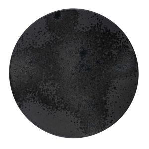 Glaze E Black Large Flat Plate (#6) by KH Wurtz