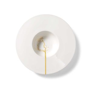 Golden Forest Deep Plate Wide Rim by Dibbern