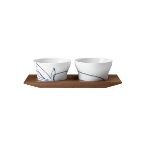 Granat Set Of 2 Jam Dishes On Tray by Hering Berlin