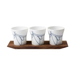 Granat Set Of 3 Table Lanterns On Tray by Hering Berlin