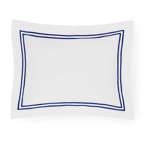 Grande Hotel White/Navy Boudoir Sham by Sferra