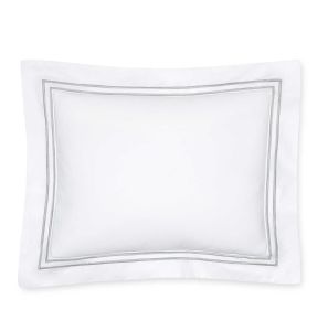 Grande Hotel White/Silver Boudoir Sham by Sferra