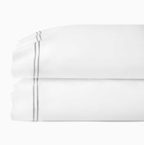 Grande Hotel White/Silver King Pillow Case by Sferra