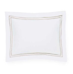 Grande Hotel White/Taupe Continental Sham by Sferra