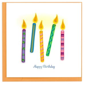 Greeting Cards Birthday Candle by Quilling
