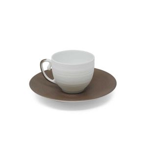 Hemisphere Metallic Grey Coffee Saucer Only by Jl Coquet