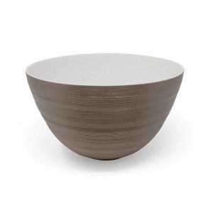 Hemisphere Metallic Grey Salad Serving Bowl, Maxi by Jl Coquet