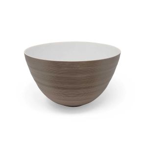 Hemisphere Metallic Grey Salad Serving Bowl, Medium by Jl Coquet
