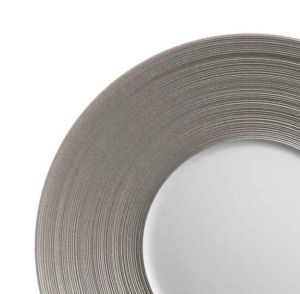 Hemisphere Metallic Grey Sauce Boat Tray by JL Coquet