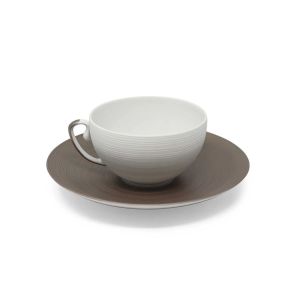 Hemisphere Metallic Grey Tea Saucer Only by Jl Coquet
