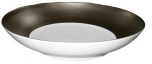 Hemisphere Platinum Full Rim Hollow Round Dish by JL Coquet