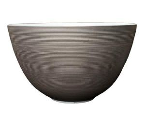 Hemisphere Platinum Full Rim Salad Serving Bowl Medium by JL Coquet