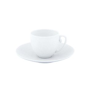 Hemisphere Satin White Cappuccino Cup by JL Coquet
