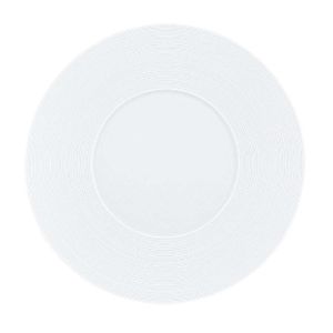 Hemisphere Satin White Charger by JL Coquet