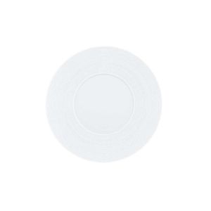 Hemisphere Satin White Dessert Plate by JL Coquet