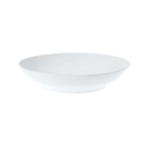 Hemisphere Satin White Hollow Round Dish by JL Coquet