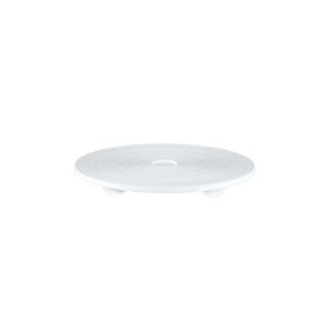 Hemisphere Satin White Round Sushi Tray by JL Coquet