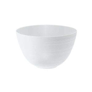 Hemisphere Satin White Salad Serving Bowl Maxi by JL Coquet