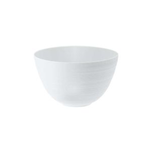 Hemisphere Satin White Salad Serving Bowl Medium by JL Coquet