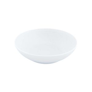 Hemisphere Satin White Soup-Cereal Bowl Large by JL Coquet