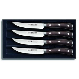 Ikon Wood Steak Knife Set 4 pcs. by Wusthof Trident