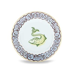 Il Viaggio Di Nettuno Flat Dessert Plate - Sky Blue by Ginori