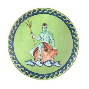 Il Viaggio Di Nettuno Moss Green Centerpiece And Charger by Richard Ginori