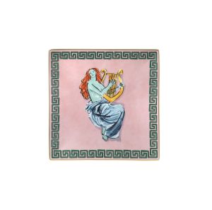 Il Viaggio Di Nettuno Pink Square Dessert Plate by Richard Ginori