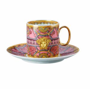 La Scala del Palazzo Rosa Coffee Cup & Saucer by Versace
