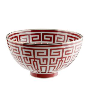 Labirinto Scarlatto Gio Ponti Bowl by Richard Ginori