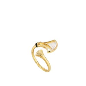 Larcade 18k Gold plated Toi & Moi Ring Clear Size 55 by Lalique