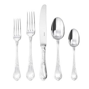 Laurier Silverplate 5 Pcs Place Setting with Hollow Handle Knife by Sambonet