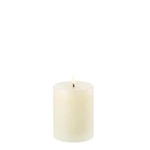 LED Pillar Candle Smooth Ivory 10cm by Uyuni