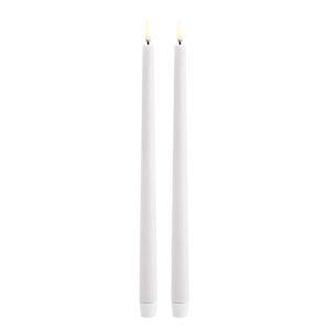 LED Slim Taper Candle Nordic White 2-Pack by Uyuni