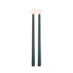 LED Taper Candle Pine Green 2-Pack by Uyuni
