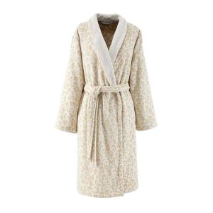 Leopard Shawl Collar Bathrobe (Women's) by Yves Delorme