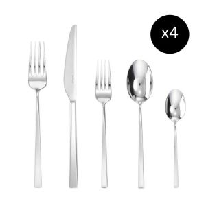 Linea Q Stainless Steel 20 Pcs Set, H.H. by Sambonet