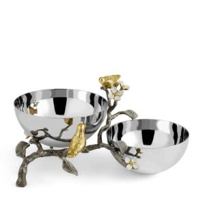 Lovebirds Double Dish by Michael Aram