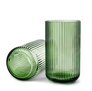 Lyngby Glass Vase Copenhagen Green 9.8in by Lyngby Porcelain