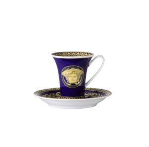 Medusa Blue AD Cup & Saucer by Versace