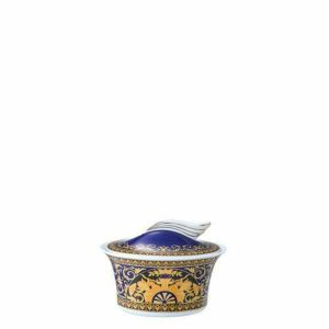 Medusa Blue Sugar Bowl, Covered by Versace