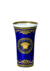 Medusa Blue Medium Vase, Porcelain by Versace