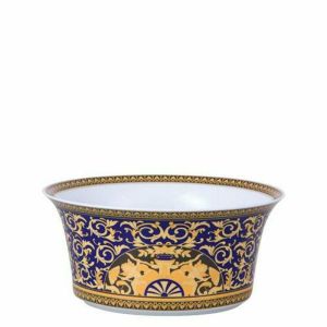 Medusa Blue Large Vegetable Bowl, Open by Versace