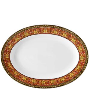 Medusa Red Platter 13 1/4 Inch by Versace