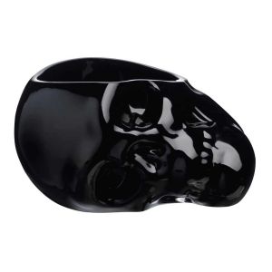 Memento Mori Skull Bowl L Black by Nude Glass