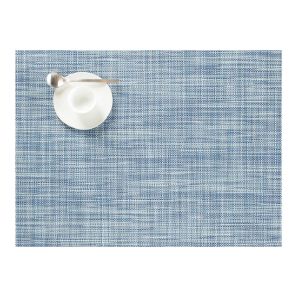 Mini Basketweave Placemat Rectangle Chambray by Chilewich