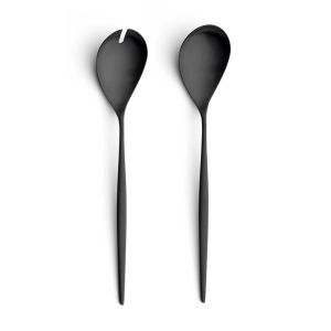 Moon Matte Black Salad Set by Cutipol